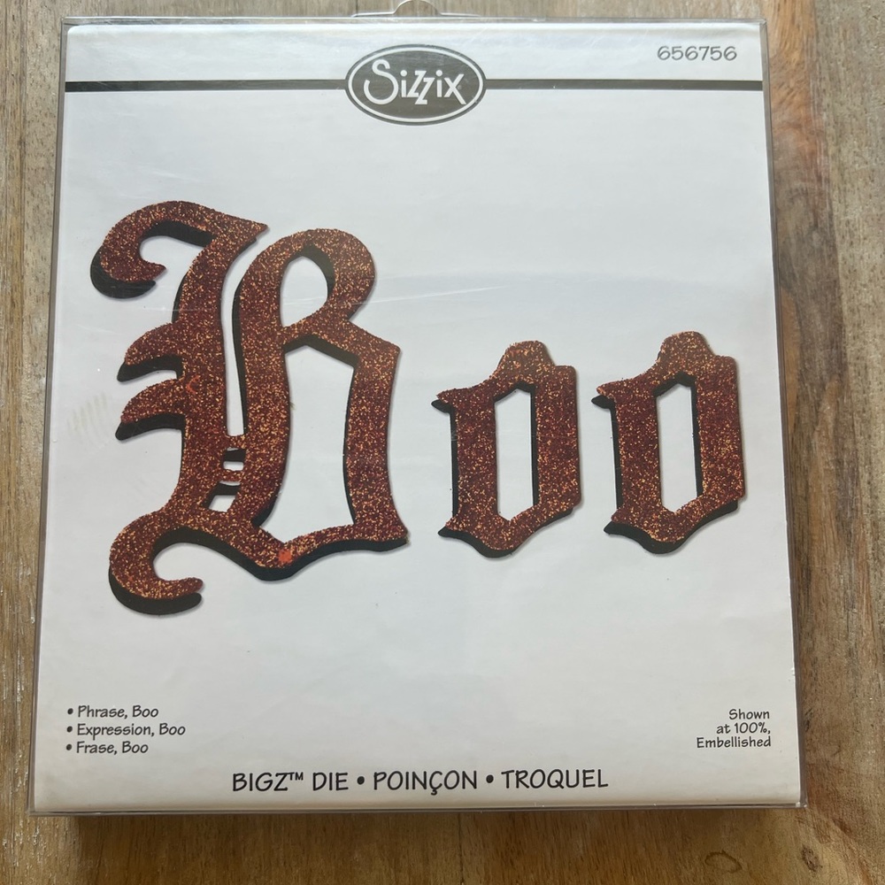 Sizzix “Boo” Phrase Die